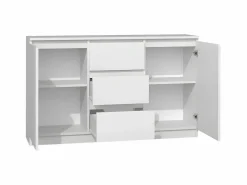 TOPESHOP CAZAR | Cómoda moderna 2 puertas + 3 cajones dormitorio / salón / oficina | Dimensiones: 75x120x40 | Diseño minimalista | Mobiliario funcional