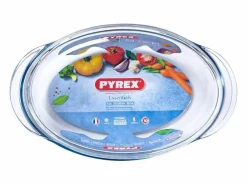 Hot Cazuela Classis Vidrio 4,1L ovalada con tapa 10x20x33 cm Material Y Utensilios De Cocina