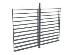 Outlet EXPERTLAND Celosía de aluminio para pérgola bioclimática, Ancho 2,78 x Alt. 2.2 m, BOLSENA Gris antracita