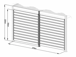 Outlet EXPERTLAND Celosía de aluminio para pérgola bioclimática, Ancho 2,78 x Alt. 2.2 m, BOLSENA Gris antracita