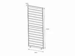 New EXPERTLAND Celosía parasol de aluminio para pérgola - An.93 cm x Alt.234cm - antracita - COSMA Gris antracita