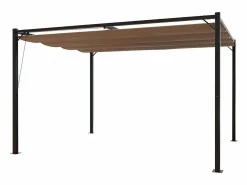 Concept-Usine Cenador aurtante de 3x4 m y 12 m², lona de poliéster gris TUSA