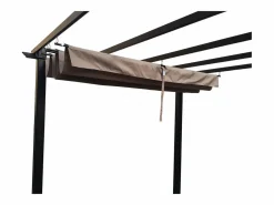 Outlet Cenador aurtante 3x3 m, aluminio y lona de poliéster gris REGIA Pérgola
