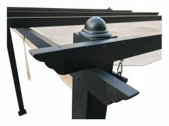 Outlet Cenador aurtante 3x3 m, aluminio y lona de poliéster gris REGIA Pérgola