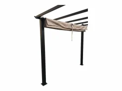 Outlet Cenador aurtante 3x3 m, aluminio y lona de poliéster gris REGIA Pérgola