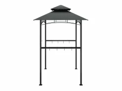 Discount Cenador barbacoa y estantes laterales antracita 240x150x243cm acero Materiales Y Utensilios De Cocina
