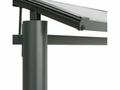 Outlet Cenador barbacoa y estantes laterales antracita 210x114x230cm acero Gris