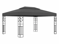 Clearance Cenador con doble techo y luces LED 3x4 m Antracita Cenador Y Quiosco