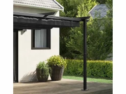 Best Cenador de pared de acero color antracita Pérgola