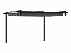 Best Cenador de pared de acero color antracita Pérgola
