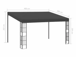 Cenador de pared 3x4 m Tejido Antracita Gris
