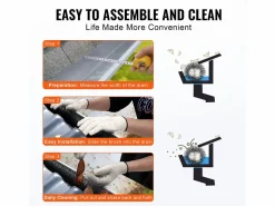 Hot Cepillo de Protección para Canalón SucceBuy 9,1 m Anti-Hojas 12,7 cm, 10 piezas, Material PP + Acero Galvanizado, Peso 1,45 kg Accesorios De Wc