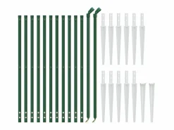 New Cerca de alambre con pinchos de anclaje 0,8x25 m ES294666 Verde