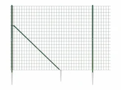 Hot Cerca de alambre con pinchos de anclaje 1,4x25 m ES621989 Verde