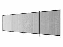 Cerca de Piscina SucceBuy, Cerca Removible de Seguridad Plegable, Barrera de Piscina Excavada, 1,21x14,63 m, 340 g/m², para Protección de Niños y Animales Negro