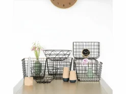 Hot Pt Living Cesta de fruta de alambre Diamond 35 cm Negro
