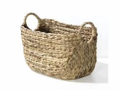 Clearance Cesta de jacinto de agua con asas - 40 x 23 x 26 cm Accesorios De Almacenaje|Cesta