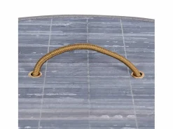 Outlet Cesta de lavandería esquinera de bambú 60 L Gris
