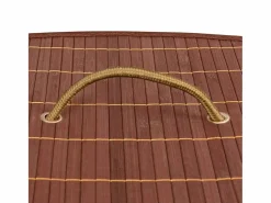 Discount Cesta de lavandería esquinera de bambú marrón 60 L Marru00f3n