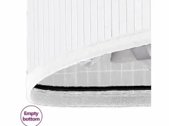 New Cesta de lavandería esquinera de bambú de 60 l Blanco
