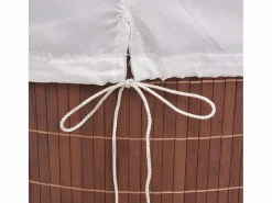 Sale Cesta de lavandería ovalada de bambú marrón Cesto De Ropa