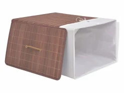 Outlet Cesta de lavandería rectangular de bambú marrón Cesto De Ropa
