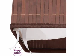 New Cesta de lavandería rectangular de bambú marrón Cesto De Ropa