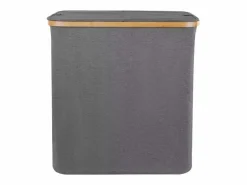 Hot DripeX Cesta de lino plegable 150L, ​​en tela , con 2 cubiertas y 2 bolsas interiores desmontables, 57x37x70cm Gris