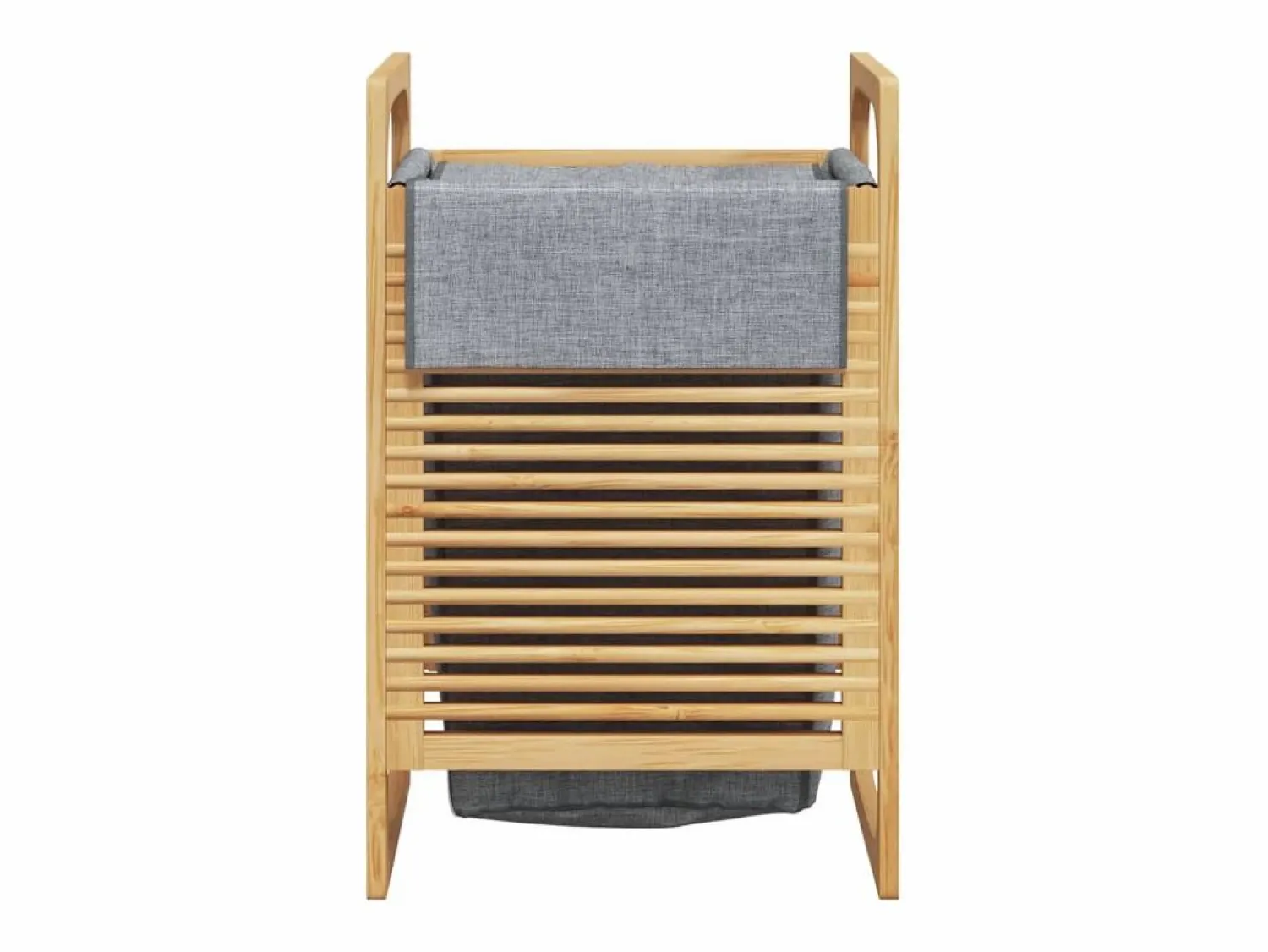 Cesta de ropa con bolsa 32x30x36,5 cm bambú