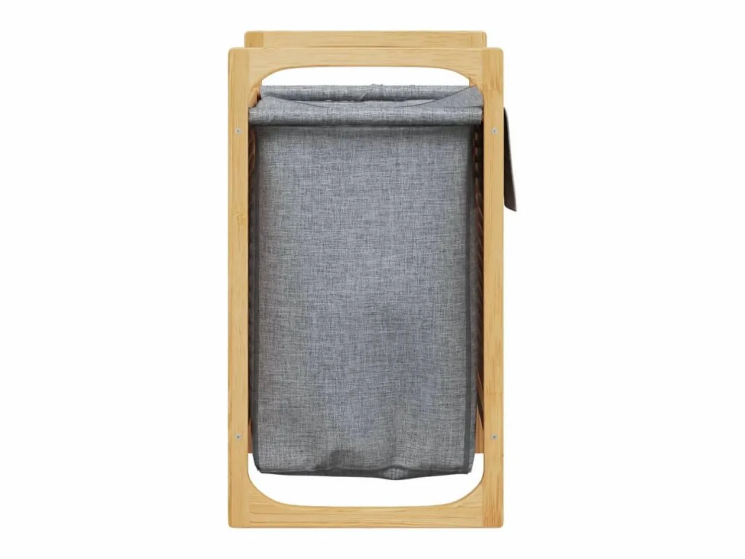 Cesta de ropa con bolsa 32x30x36,5 cm bambú