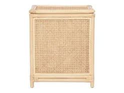 Sale OZAIA Cesta de ropa de ratán con rejilla con tapa, An. 45 x P. 33 x Al. 56 cm, Natural, CALYMA Color natural claro