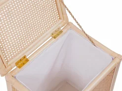 Sale OZAIA Cesta de ropa de ratán con rejilla con tapa, An. 45 x P. 33 x Al. 56 cm, Natural, CALYMA Color natural claro