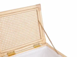 Sale OZAIA Cesta de ropa de ratán con rejilla con tapa, An. 45 x P. 33 x Al. 56 cm, Natural, CALYMA Color natural claro
