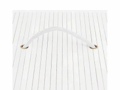 Clearance Cesta de ropa de una sola sección de bambú Blanco