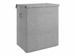 Clearance Cesta de ropa plegable 51x34,5x59 cm Tejido de lino sintético Cesto De Ropa