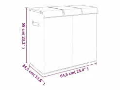 Online Cesta de ropa plegable 64,5x34,5x59 cm Tejido de lino sintético Cesto De Ropa