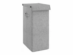 Cesta de ropa plegable 26x34,5x59,5 cm Tejido de lino sintético