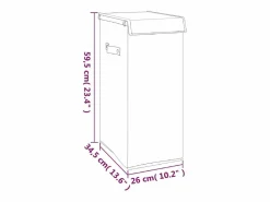 Cesta de ropa plegable 26x34,5x59,5 cm Tejido de lino sintético