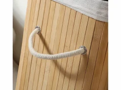 Calicosy Cesta de ropa rectangular de bambú 70L - H60 cm