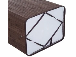Online Cesta para la colada con tapa y capacidad de 72 l, de bambú y tela, color marrón (40 x 30 x 60 cm) Marru00f3n