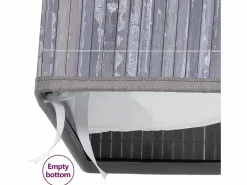 New Cesta para la ropa sucia con 2 compartimentos, bambú , 100 L Cesto De Ropa