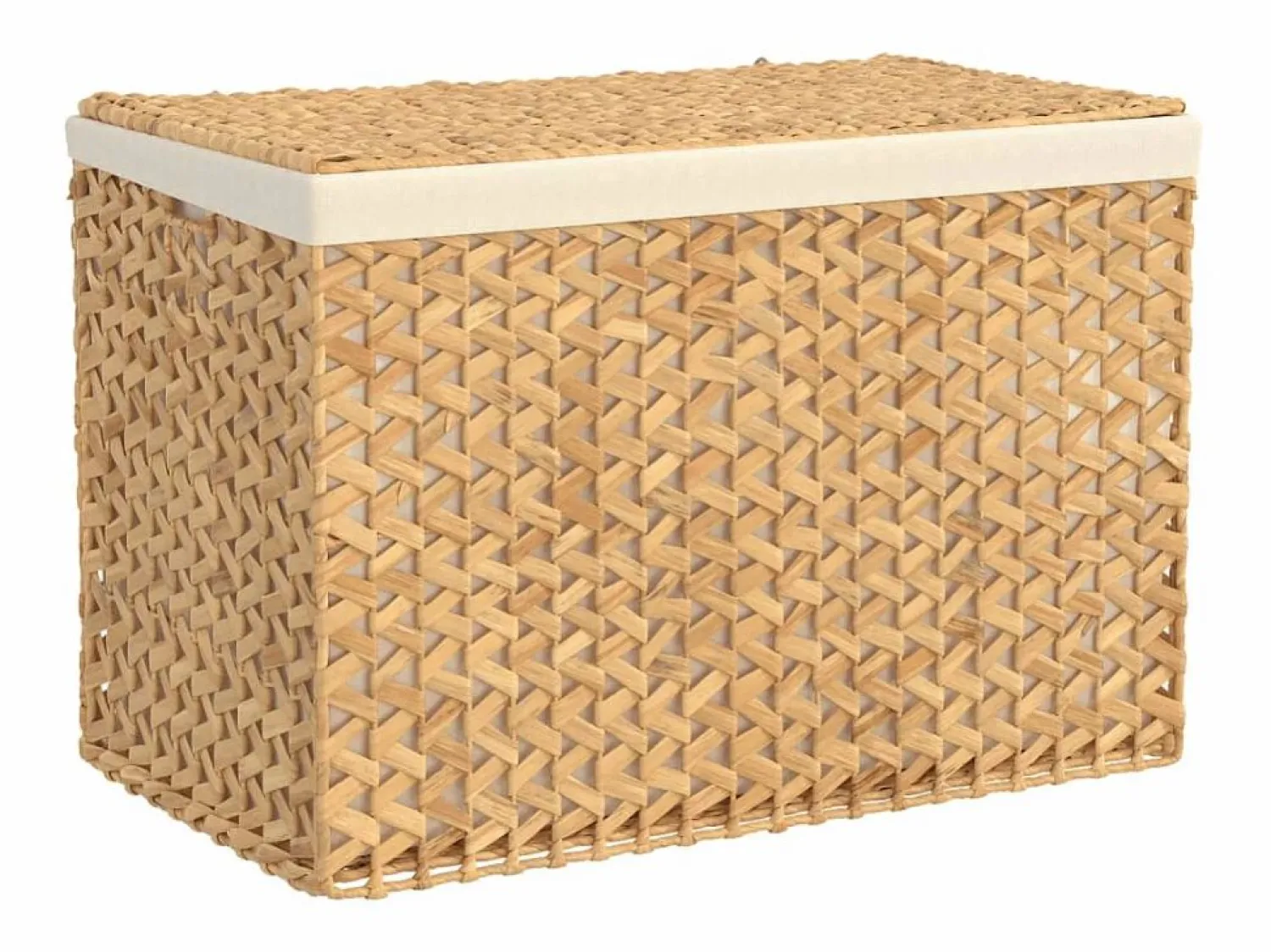 Sale Cesta para la ropa sucia con 3 secciones 75x42,5x52 cm jacinto de agua Marru00f3n