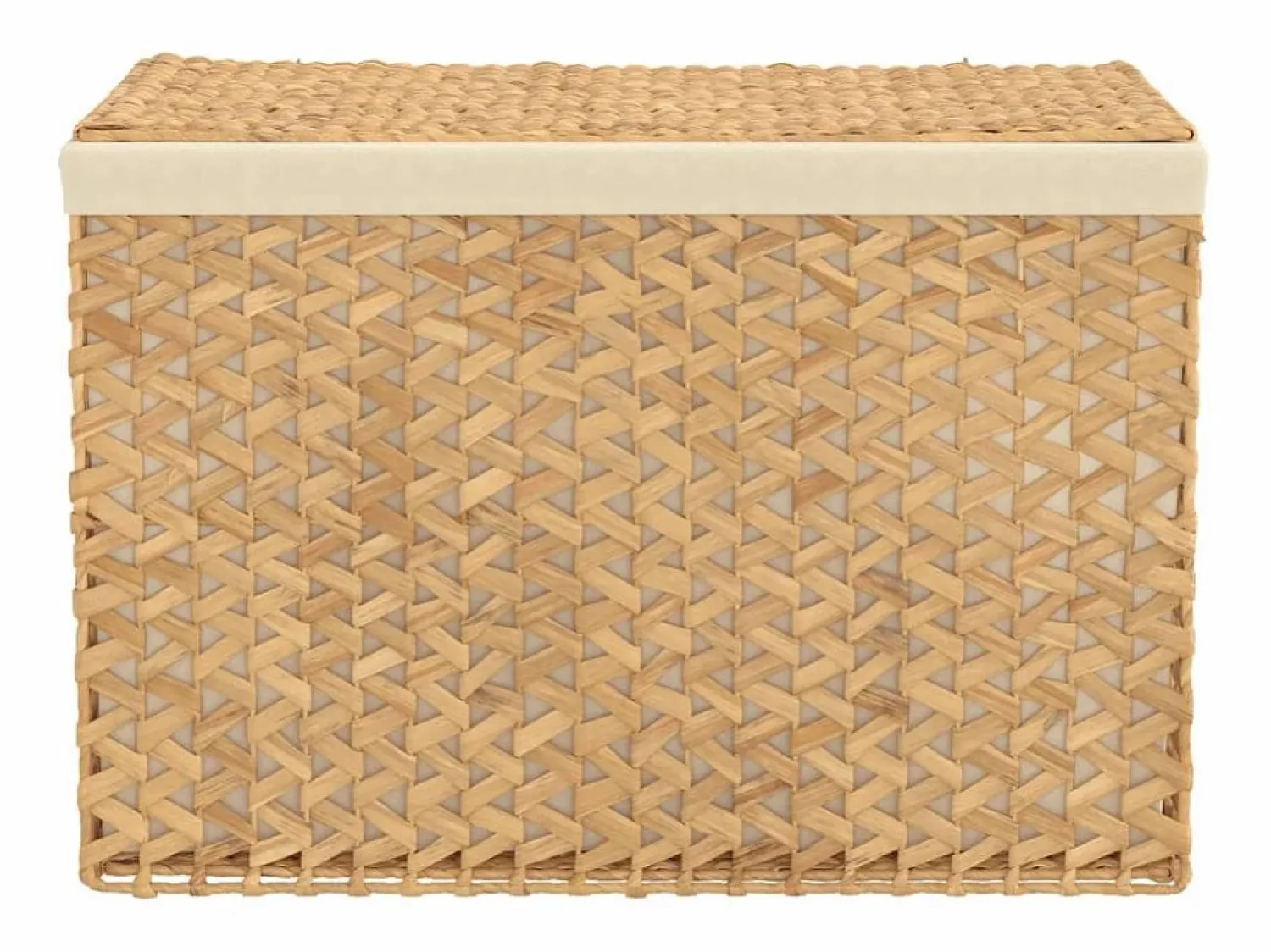 Sale Cesta para la ropa sucia con 3 secciones 75x42,5x52 cm jacinto de agua Marru00f3n