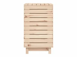 Cesta para la ropa 88,5x44x76 cm madera maciza de pino Cesto De Ropa