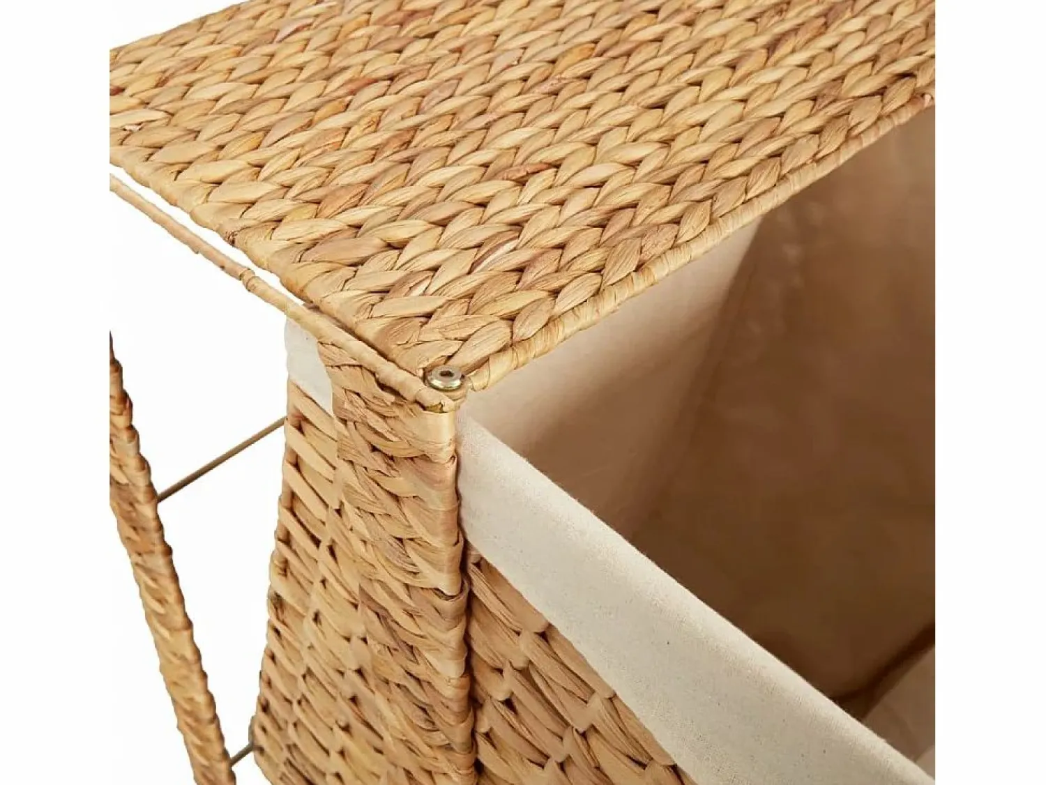 Sale Cesta para la ropa 44x34x64 cm jacinto de agua Marru00f3n