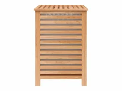 Cesta para la ropa 45x45x65 cm Madera maciza de nogal