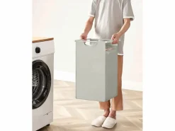 Hot Cesta para ropa blanca Valora de 3 compartimentos con tapa de MDF estilo loft Cesto De Ropa