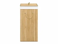 Best Cesta para ropa con 2 secciones de bambú 72 L Marru00f3n