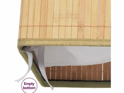 Best Cesta para ropa con 2 secciones de bambú 72 L Marru00f3n