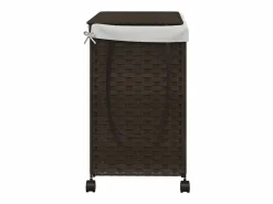 Best Cesta para ropa con ruedas marrón oscuro 60x35x60,5 cm Marru00f3n